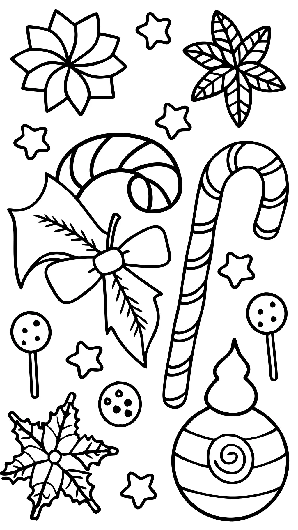 christmas candy coloring page